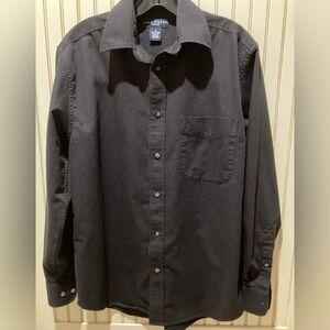 Men’s Ivy Crew Black LS Dress Shirt - Small